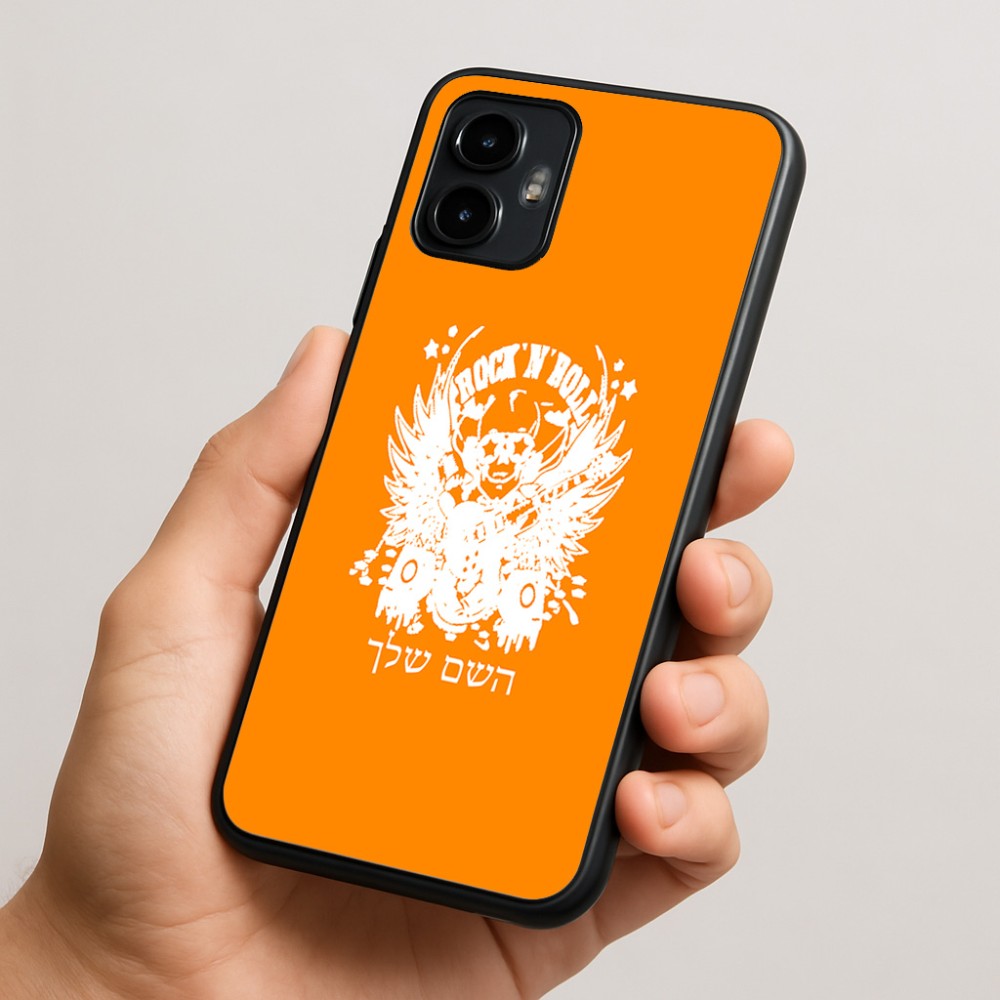 כיסוי בעיצוב אישי עם השם שלך לדגם - Motorola Edge 50 Neo 5G בעיצוב רוקנרול