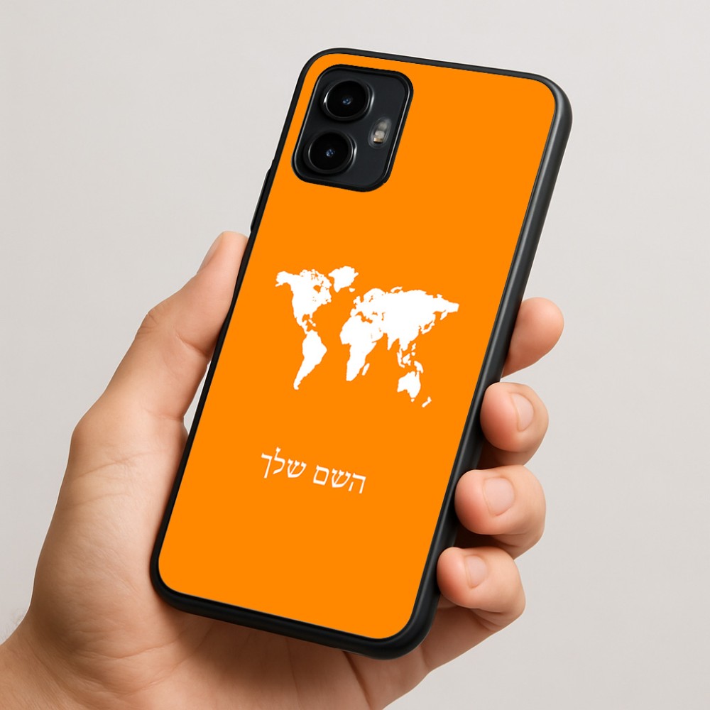 כיסוי בעיצוב אישי עם השם שלך לדגם - Motorola Edge 50 Neo 5G בעיצוב מפת העולם