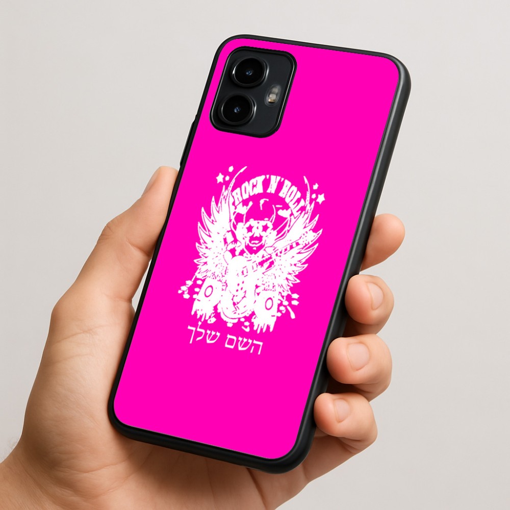 כיסוי בעיצוב אישי עם השם שלך לדגם - Motorola Edge 50 Neo 5G בעיצוב רוקנרול