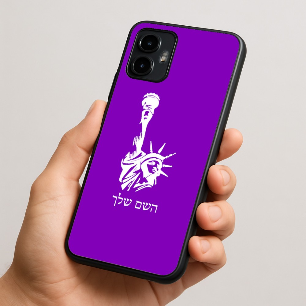 כיסוי בעיצוב אישי עם השם שלך לדגם - Motorola Edge 50 Neo 5G בעיצוב פסל החירות