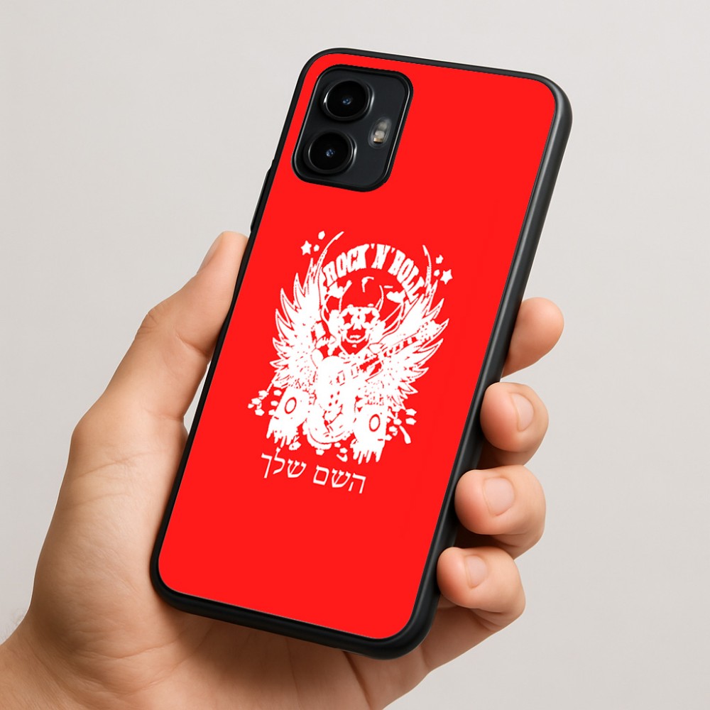 כיסוי בעיצוב אישי עם השם שלך לדגם - Motorola Edge 50 Neo 5G בעיצוב רוקנרול
