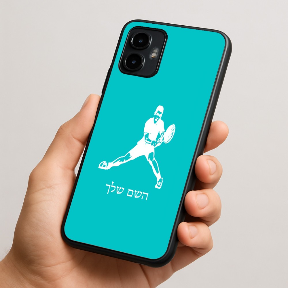 כיסוי בעיצוב אישי עם השם שלך לדגם - Motorola Edge 50 Neo 5G בעיצוב שחקן טניס
