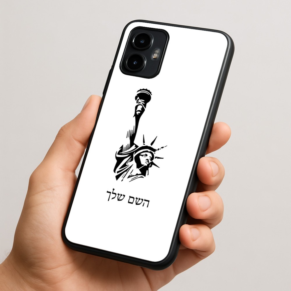 כיסוי בעיצוב אישי עם השם שלך לדגם - Motorola Edge 50 Neo 5G בעיצוב פסל החירות