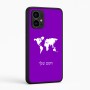 כיסוי בעיצוב אישי עם השם שלך לדגם - Motorola Edge 50 Pro 5G בעיצוב מפת העולם