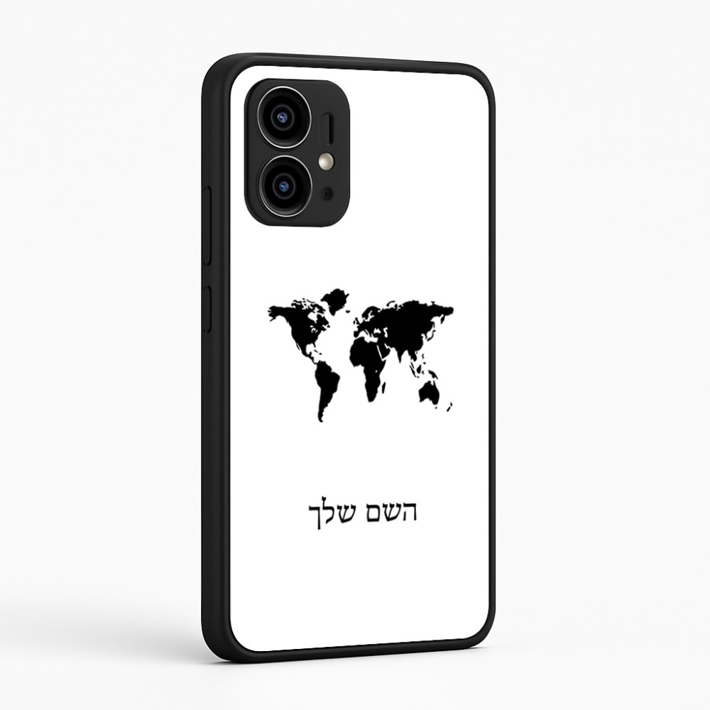 כיסוי בעיצוב אישי עם השם שלך לדגם - Motorola Edge 50 Pro 5G בעיצוב מפת העולם