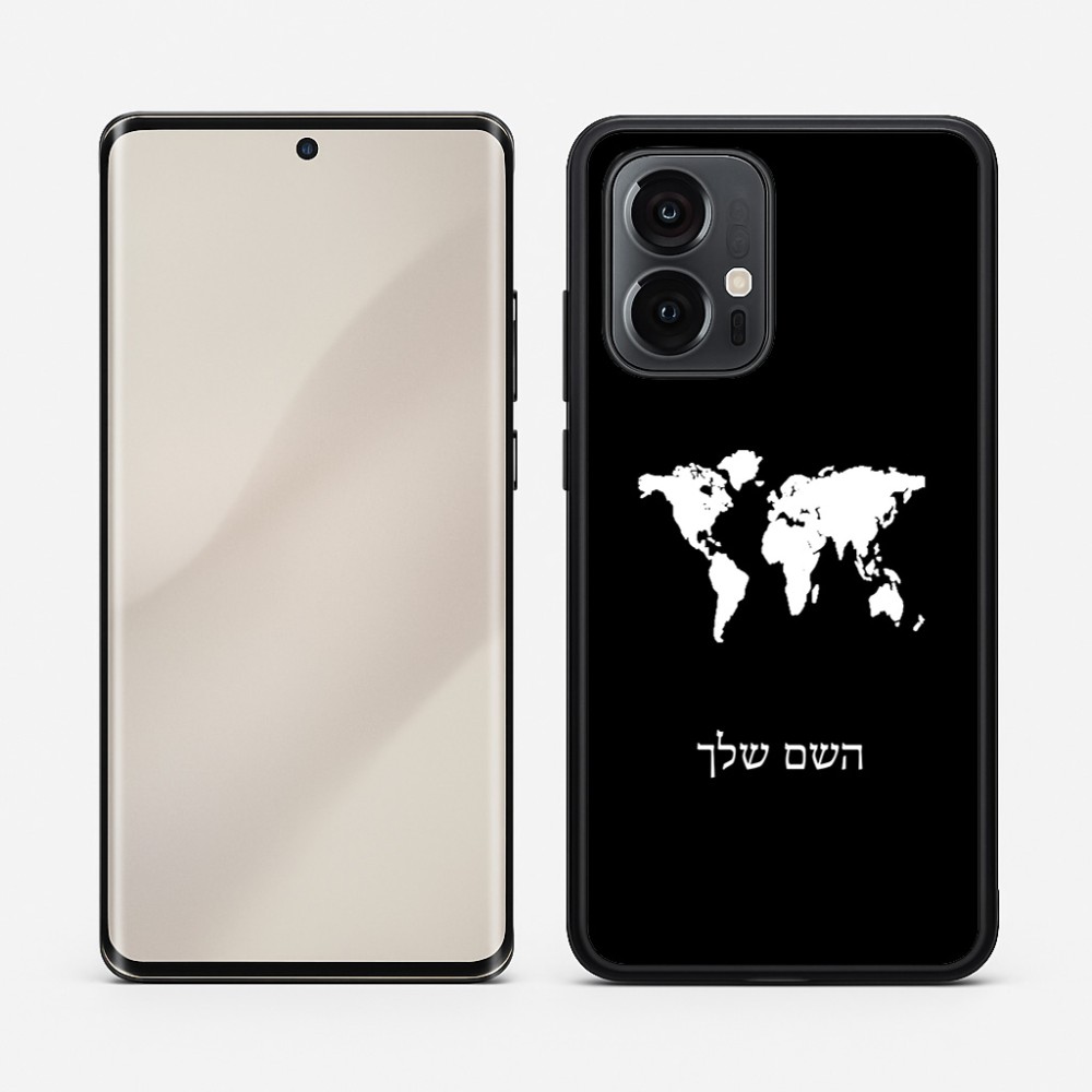 כיסוי בעיצוב אישי עם השם שלך לדגם - Motorola Edge 50 Pro 5G בעיצוב מפת העולם