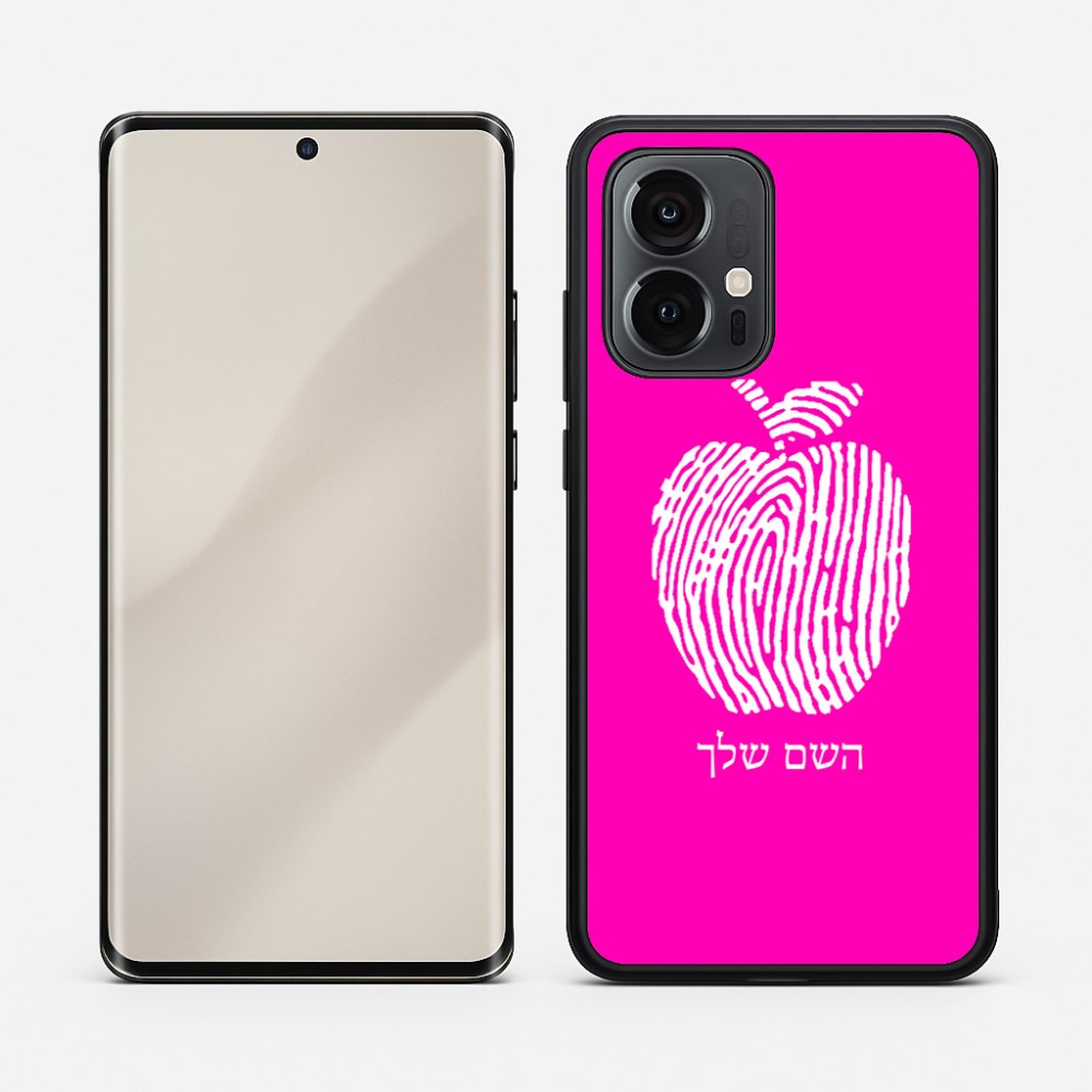 כיסוי בעיצוב אישי עם השם שלך לדגם - Motorola Edge 50 Pro 5G בעיצוב הדפס תפוח