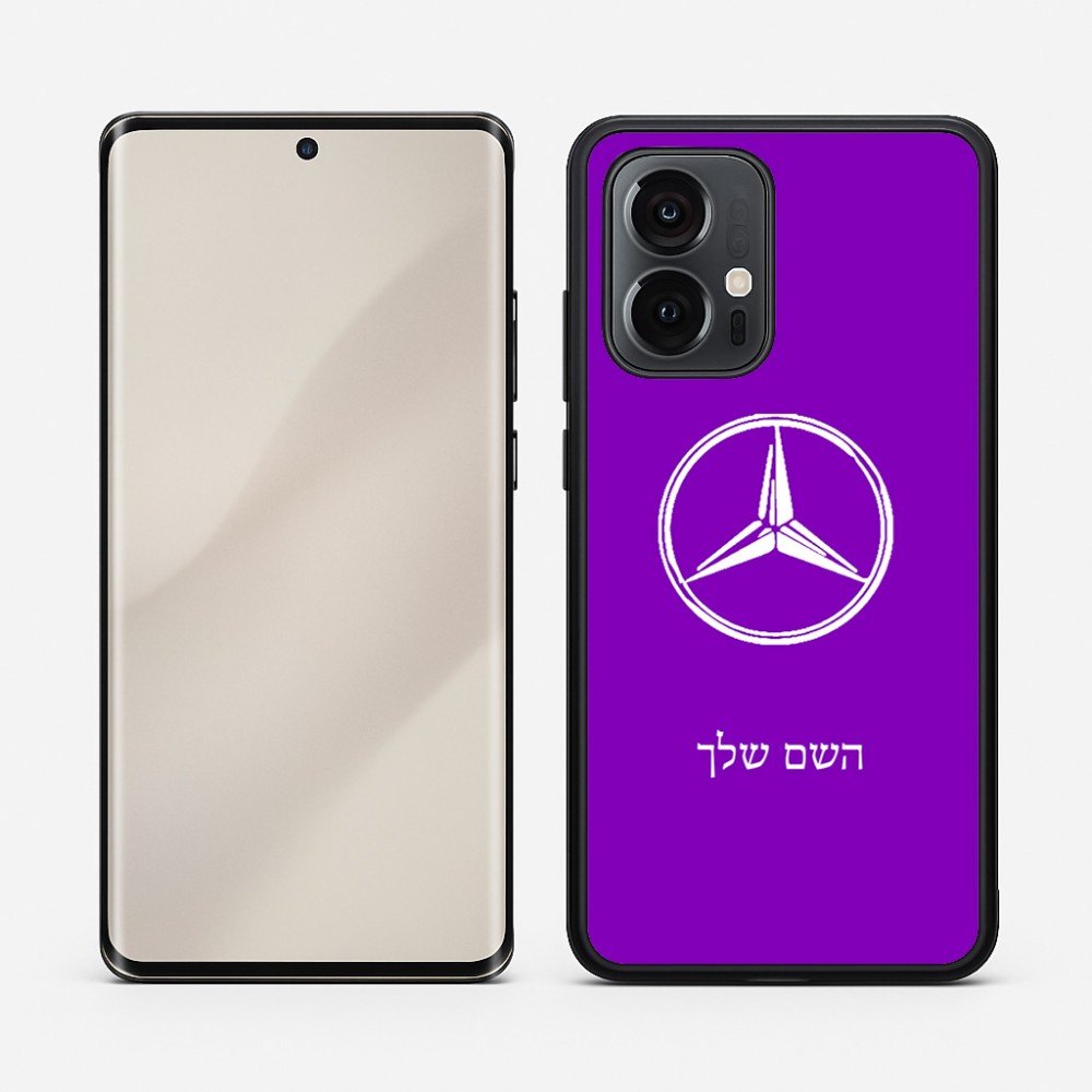 כיסוי בעיצוב אישי עם השם שלך לדגם - Motorola Edge 50 Pro 5G בעיצוב מרצדס-בנץ