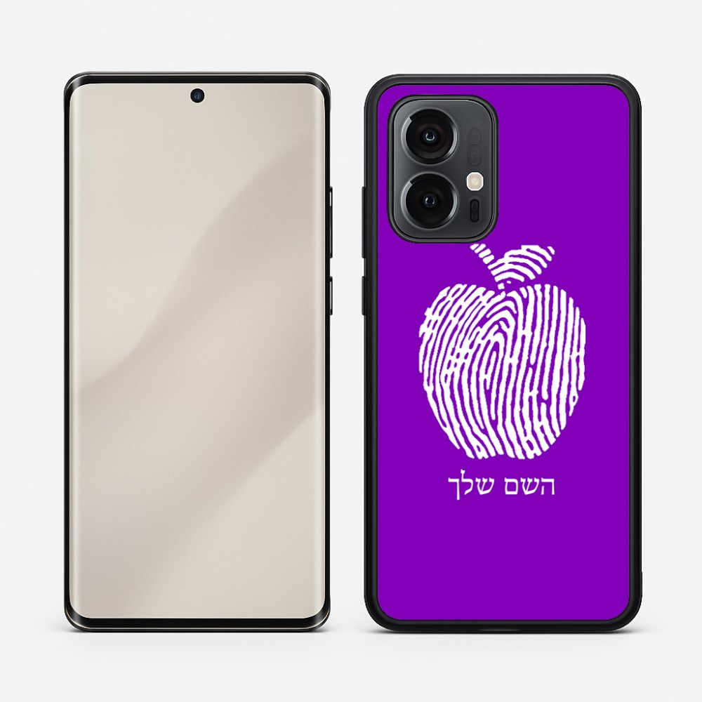כיסוי בעיצוב אישי עם השם שלך לדגם - Motorola Edge 50 Pro 5G בעיצוב הדפס תפוח