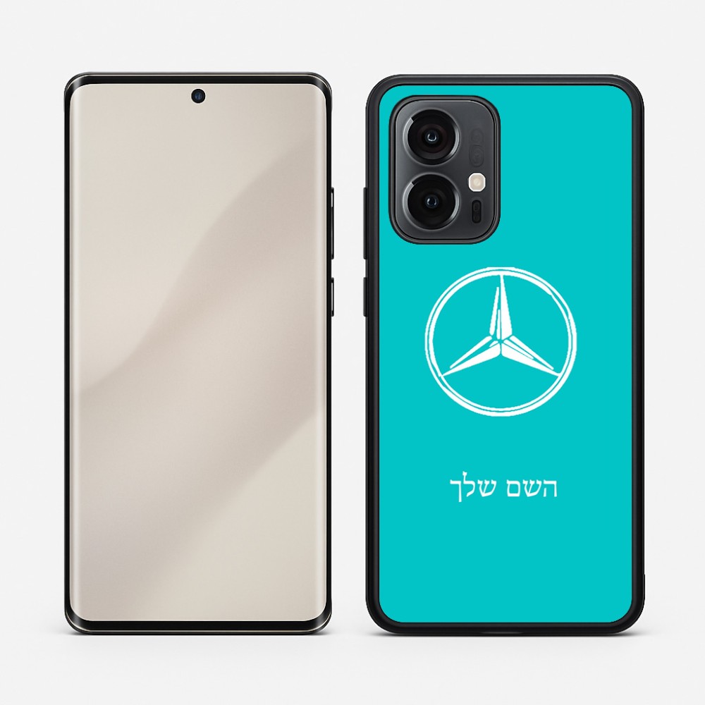 כיסוי בעיצוב אישי עם השם שלך לדגם - Motorola Edge 50 Pro 5G בעיצוב מרצדס-בנץ