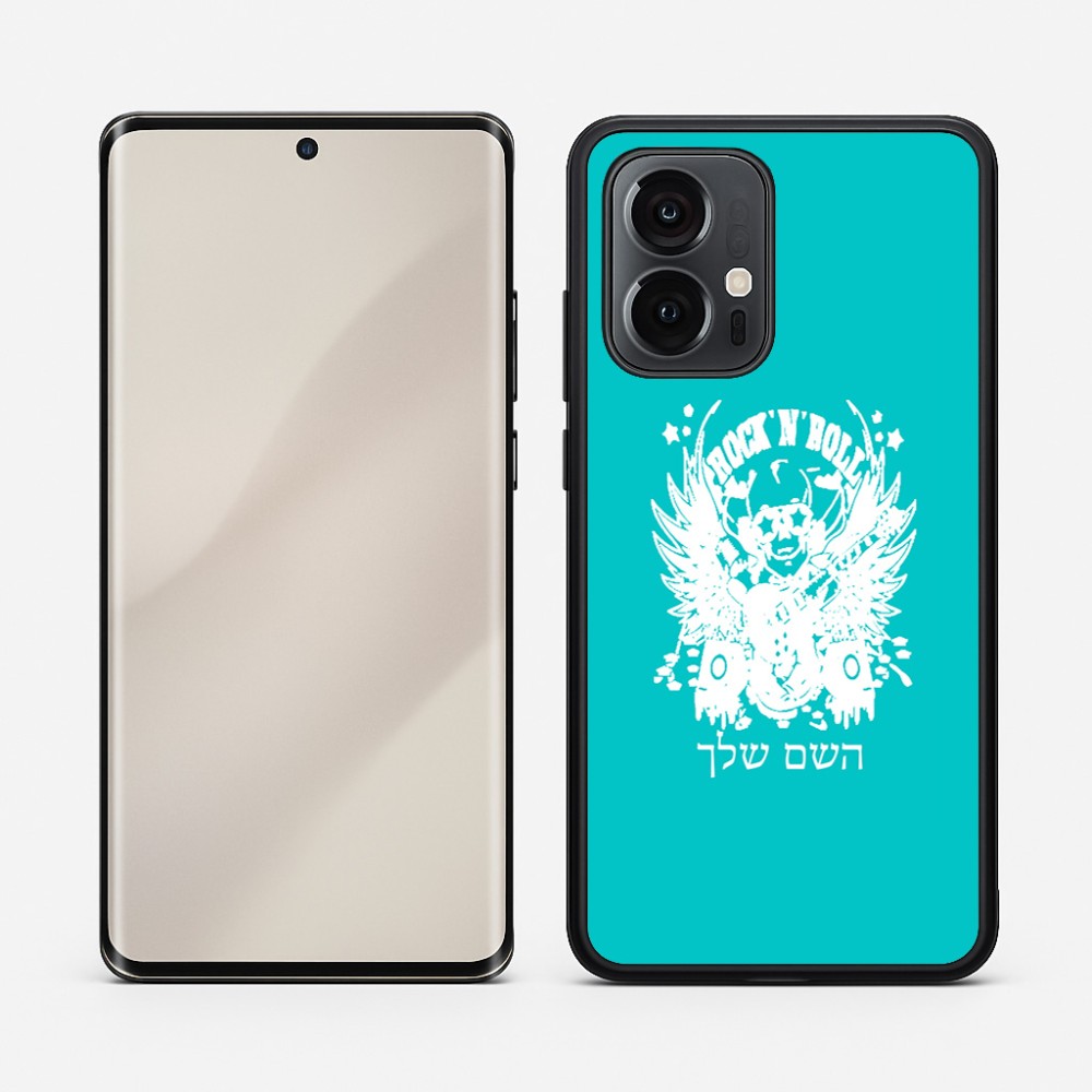 כיסוי בעיצוב אישי עם השם שלך לדגם - Motorola Edge 50 Pro 5G בעיצוב רוקנרול