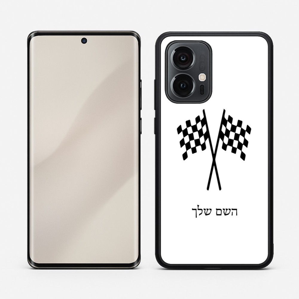 כיסוי בעיצוב אישי עם השם שלך לדגם - Motorola Edge 50 Pro 5G בעיצוב דגל המירוץ