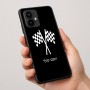 כיסוי בעיצוב אישי עם השם שלך לדגם - Motorola Edge 50 Pro 5G בעיצוב דגל המירוץ