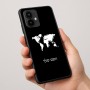 כיסוי בעיצוב אישי עם השם שלך לדגם - Motorola Edge 50 Pro 5G בעיצוב מפת העולם