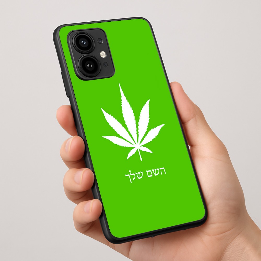 כיסוי בעיצוב אישי עם השם שלך לדגם - Motorola Edge 50 Pro 5G בעיצוב עלה מריחואנה - גראס