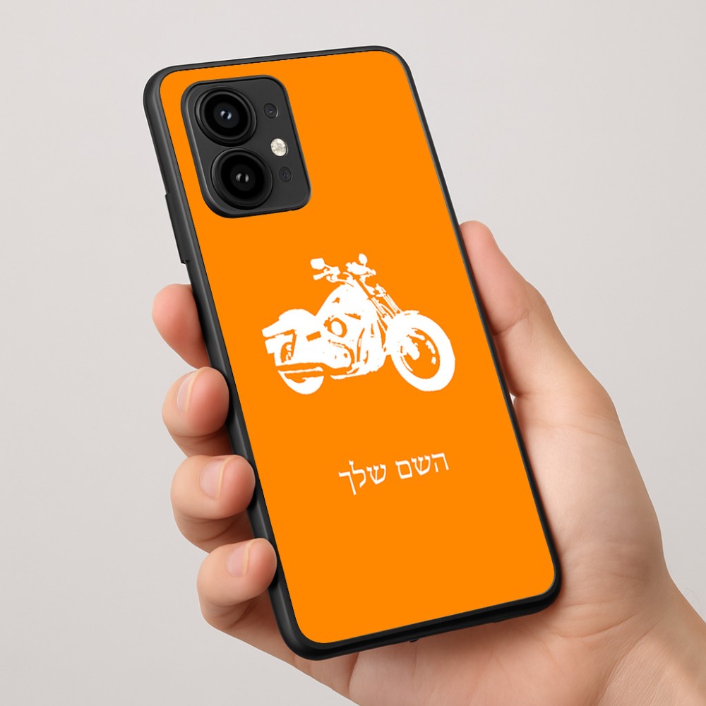 כיסוי בעיצוב אישי עם השם שלך לדגם - Motorola Edge 50 Pro 5G בעיצוב הארלי-דיווידסון