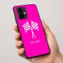 כיסוי בעיצוב אישי עם השם שלך לדגם - Motorola Edge 50 Pro 5G בעיצוב דגל המירוץ