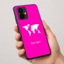 כיסוי בעיצוב אישי עם השם שלך לדגם - Motorola Edge 50 Pro 5G בעיצוב מפת העולם
