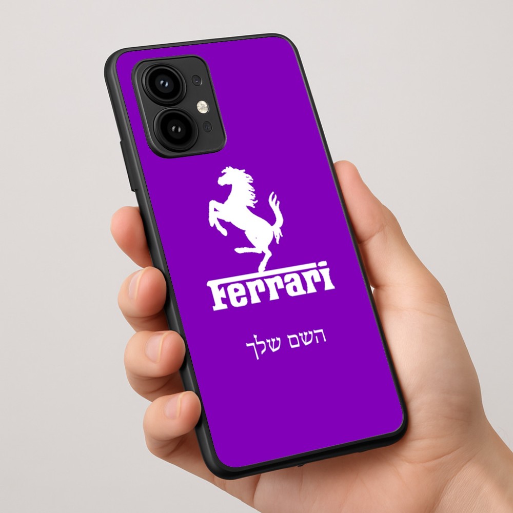 כיסוי בעיצוב אישי עם השם שלך לדגם - Motorola Edge 50 Pro 5G בעיצוב פרארי