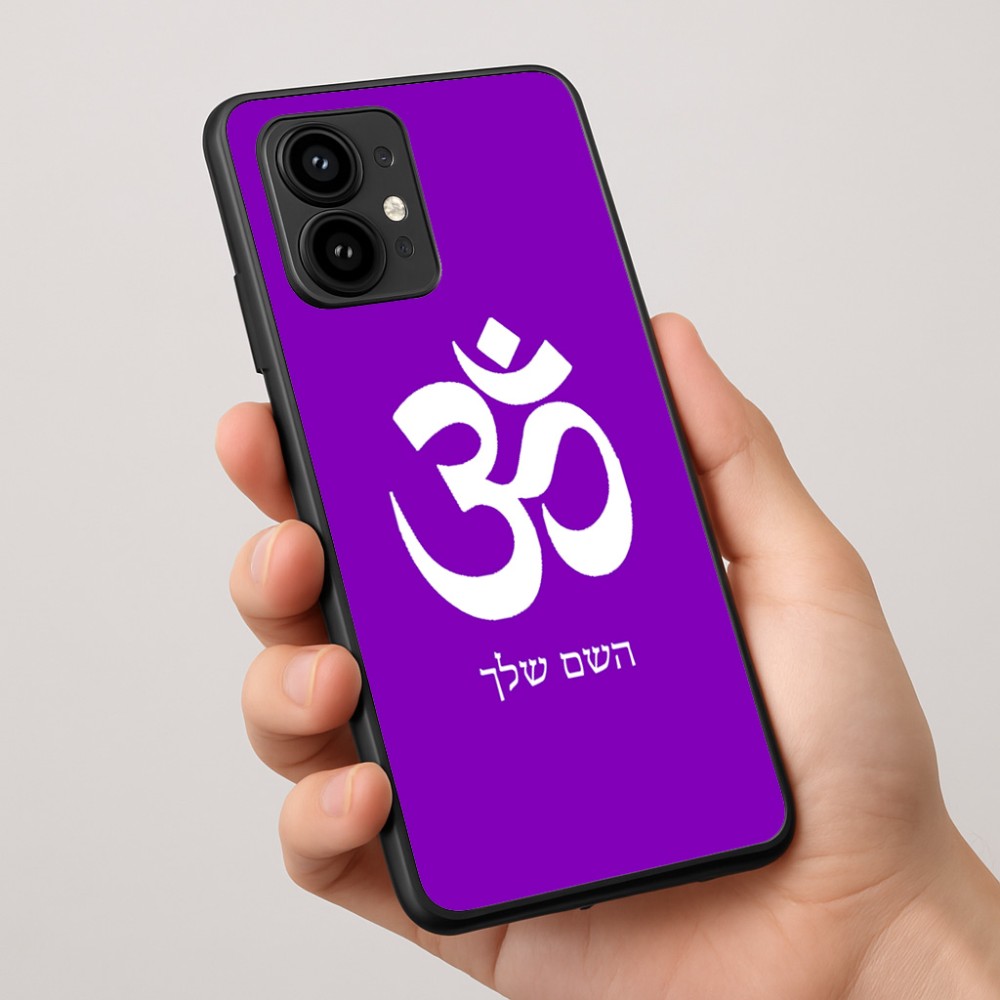 כיסוי בעיצוב אישי עם השם שלך לדגם - Motorola Edge 50 Pro 5G בעיצוב סמל אום