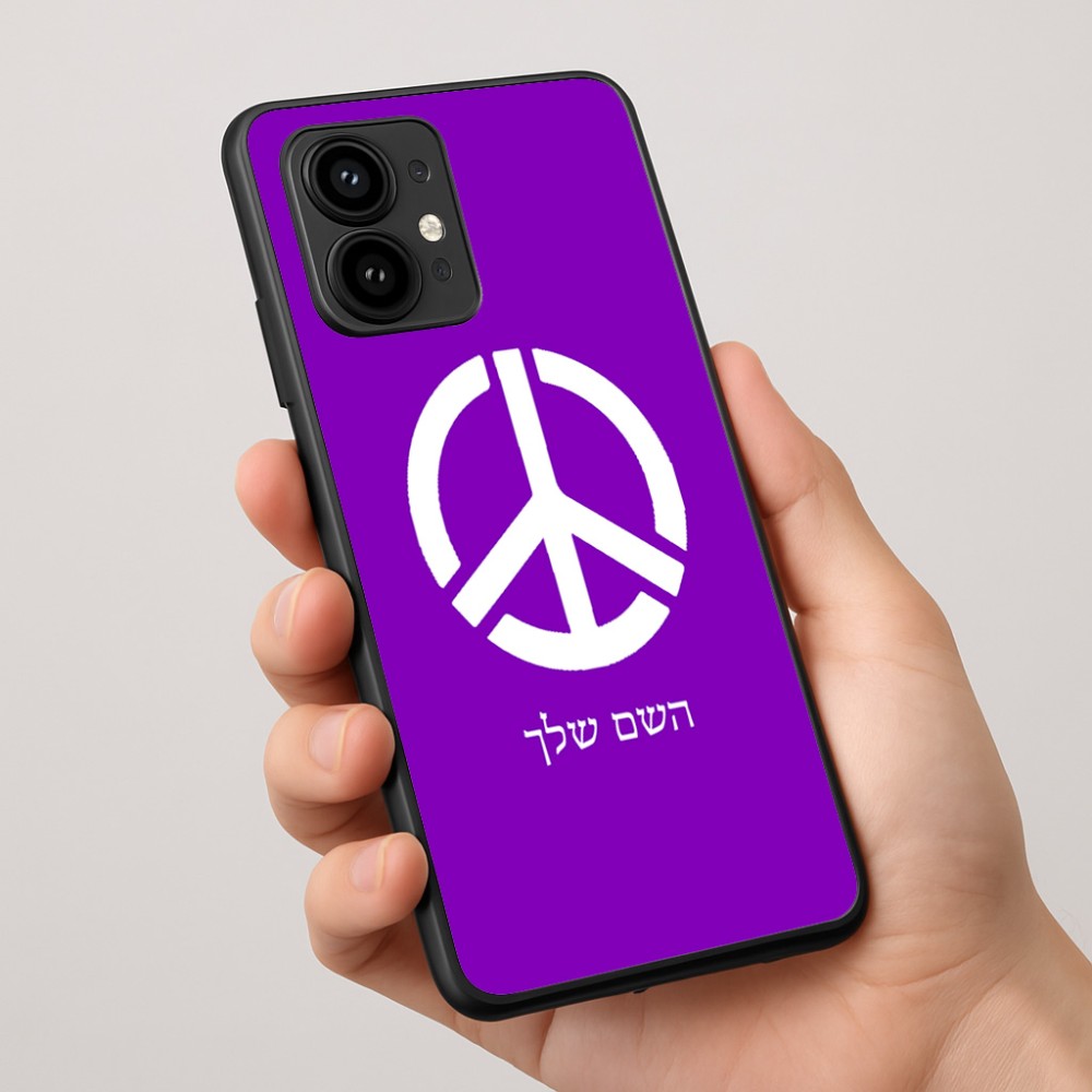 כיסוי בעיצוב אישי עם השם שלך לדגם - Motorola Edge 50 Pro 5G בעיצוב סמל השלום