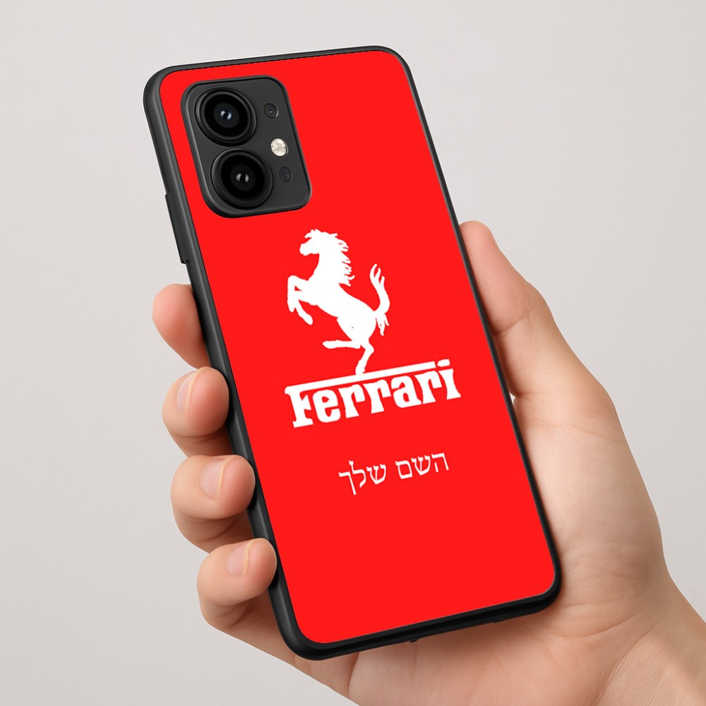 כיסוי בעיצוב אישי עם השם שלך לדגם - Motorola Edge 50 Pro 5G בעיצוב פרארי