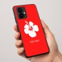 כיסוי בעיצוב אישי עם השם שלך לדגם - Motorola Edge 50 Pro 5G בעיצוב פרח היביסקוס