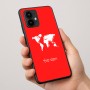 כיסוי בעיצוב אישי עם השם שלך לדגם - Motorola Edge 50 Pro 5G בעיצוב מפת העולם
