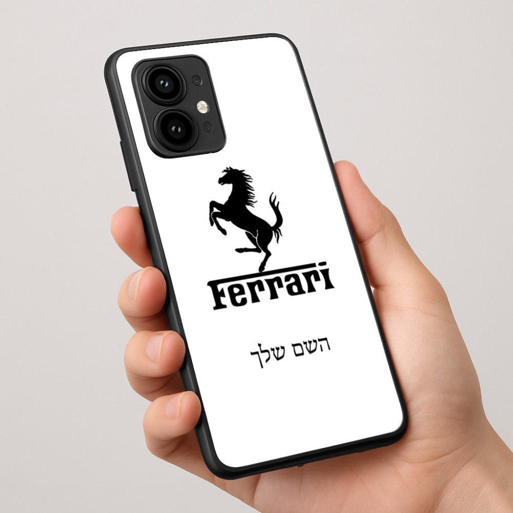 כיסוי בעיצוב אישי עם השם שלך לדגם - Motorola Edge 50 Pro 5G בעיצוב פרארי