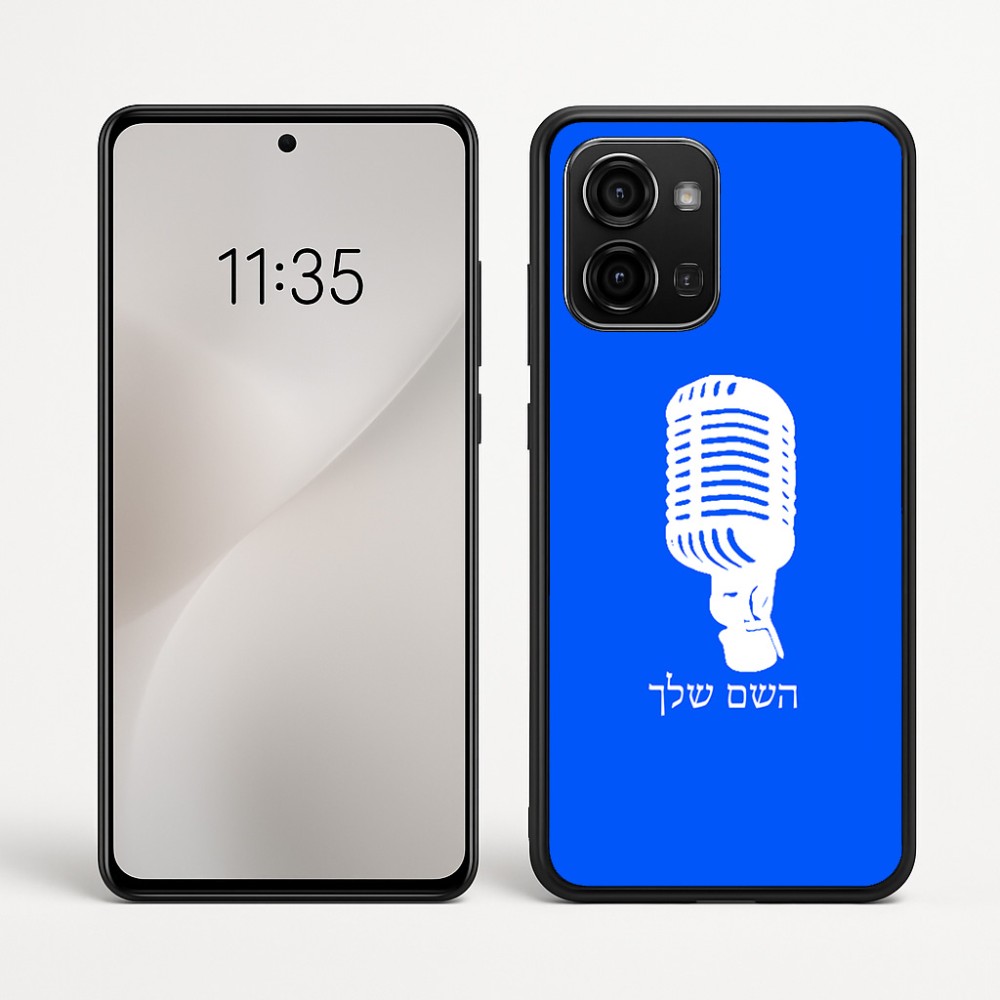 כיסוי בעיצוב אישי עם השם שלך לדגם - Motorola Edge 60 Fusion 5G בעיצוב מיקרופון