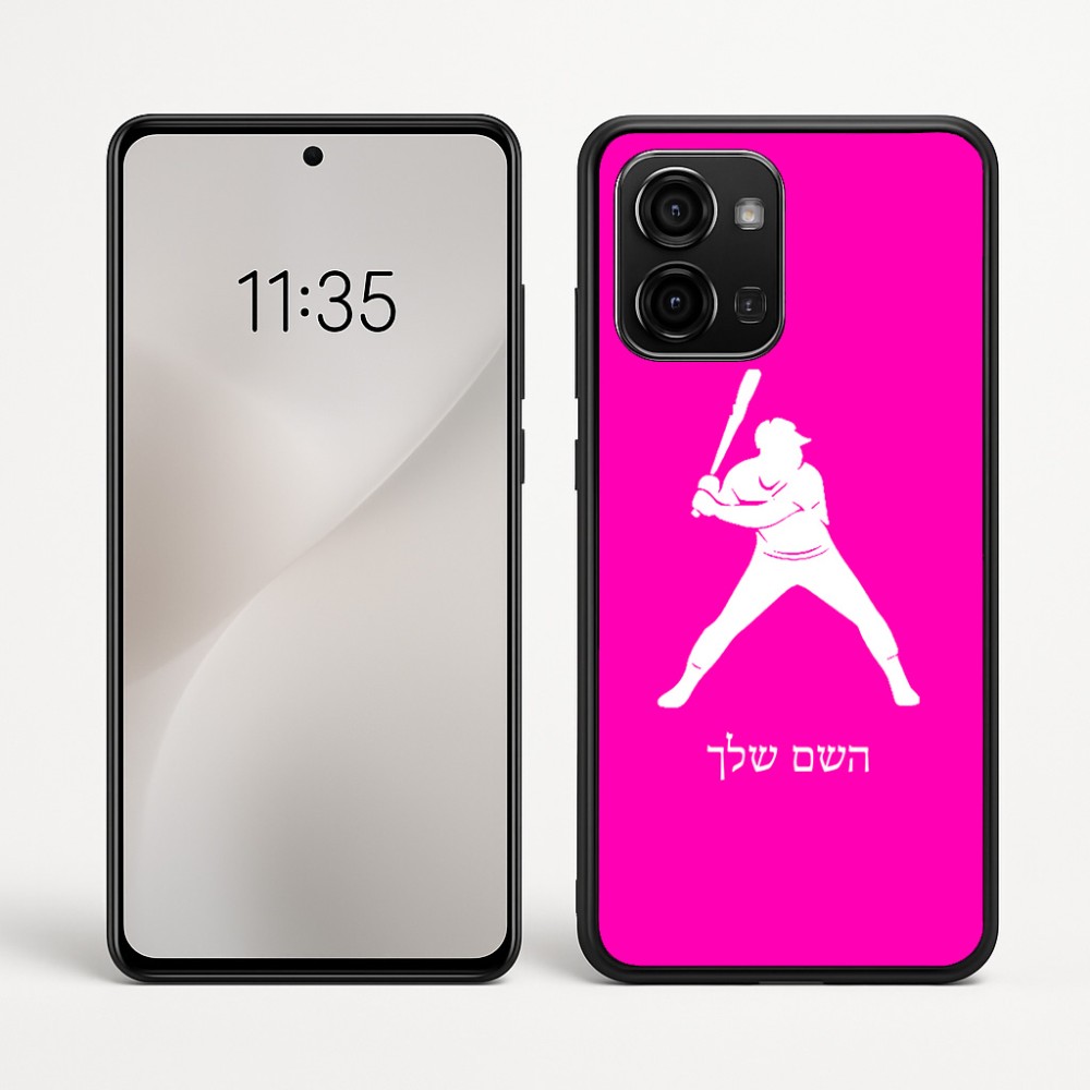 כיסוי בעיצוב אישי עם השם שלך לדגם - Motorola Edge 60 Fusion 5G בעיצוב שחקן בייסבול