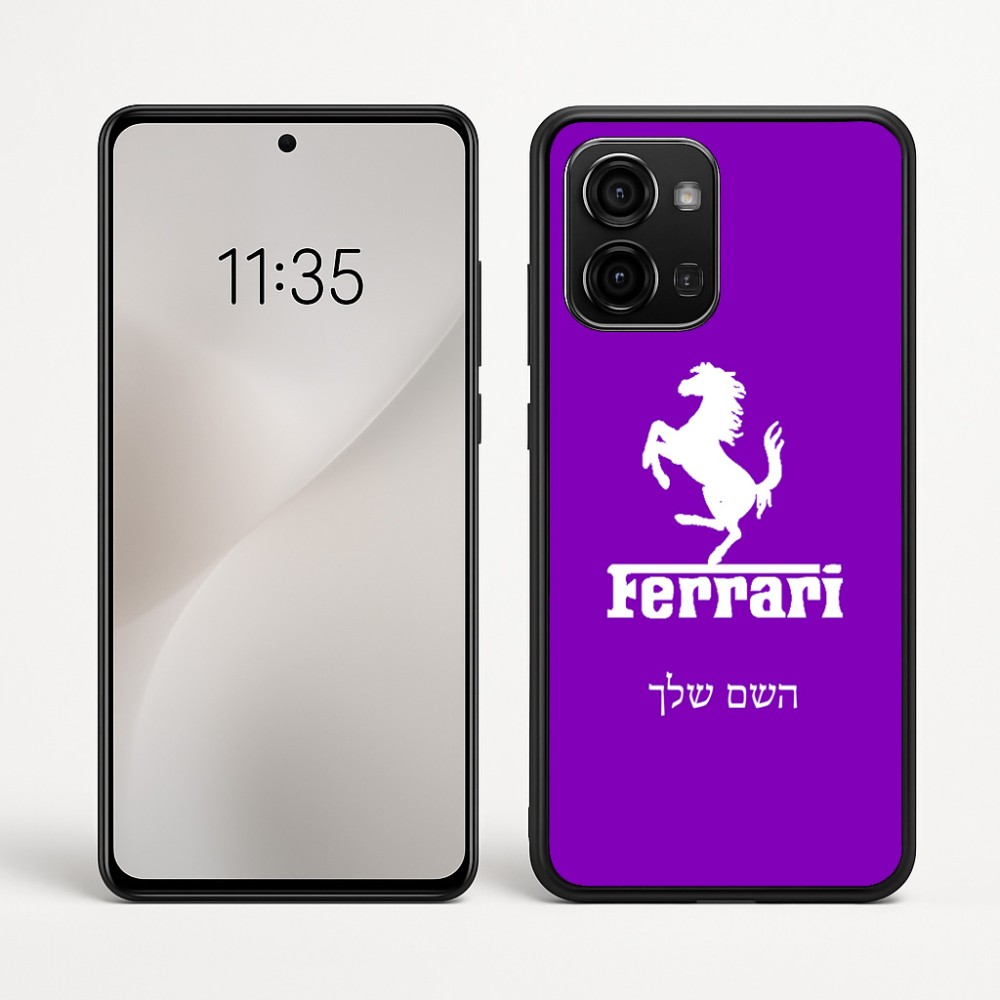 כיסוי בעיצוב אישי עם השם שלך לדגם - Motorola Edge 60 Fusion 5G בעיצוב פרארי