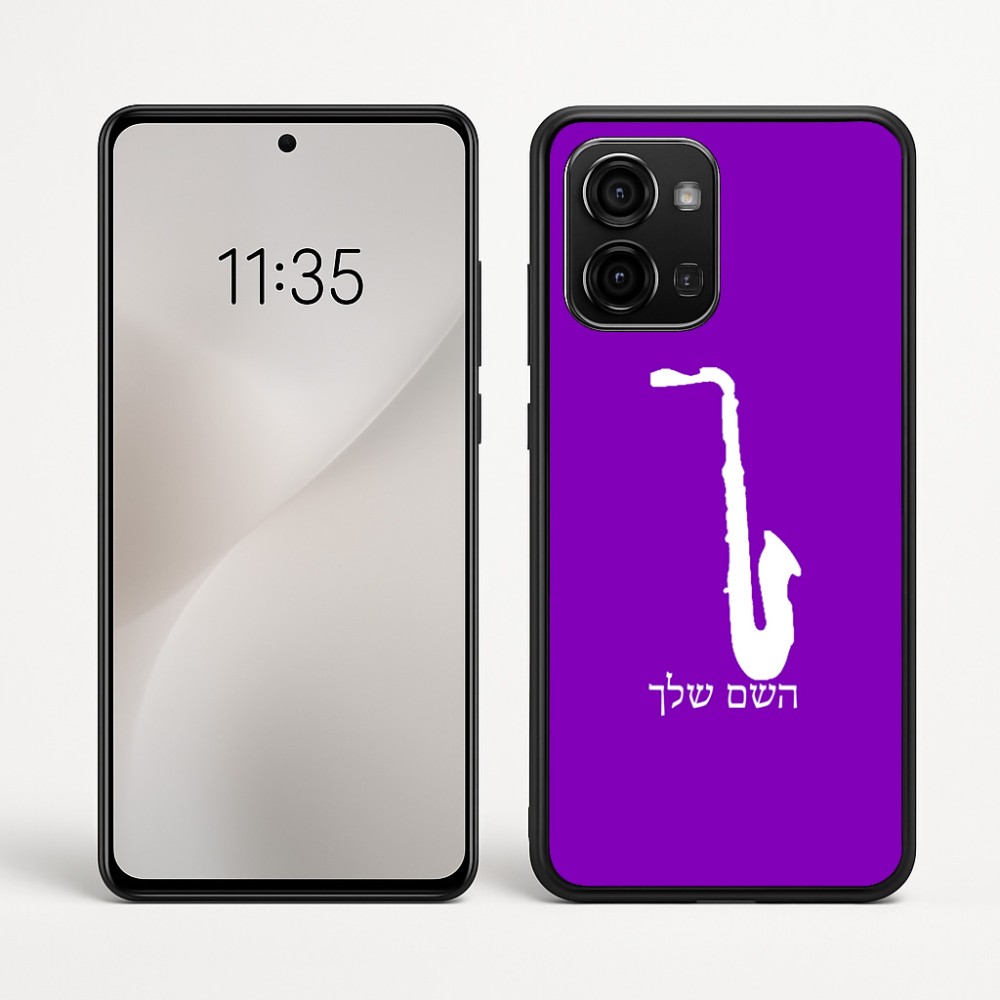 כיסוי בעיצוב אישי עם השם שלך לדגם - Motorola Edge 60 Fusion 5G בעיצוב סקסופון
