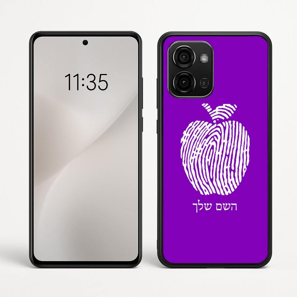 כיסוי בעיצוב אישי עם השם שלך לדגם - Motorola Edge 60 Fusion 5G בעיצוב הדפס תפוח