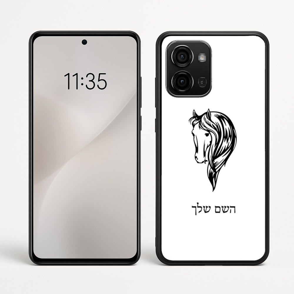 כיסוי בעיצוב אישי עם השם שלך לדגם - Motorola Edge 60 Fusion 5G בעיצוב ראש סוס