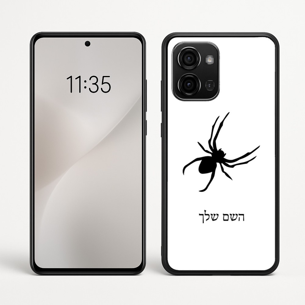 כיסוי בעיצוב אישי עם השם שלך לדגם - Motorola Edge 60 Fusion 5G בעיצוב עכביש