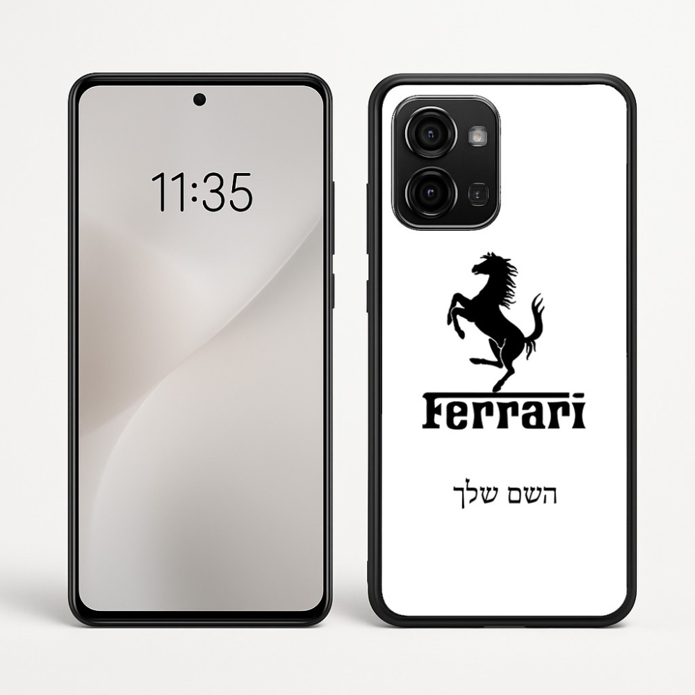 כיסוי בעיצוב אישי עם השם שלך לדגם - Motorola Edge 60 Fusion 5G בעיצוב פרארי