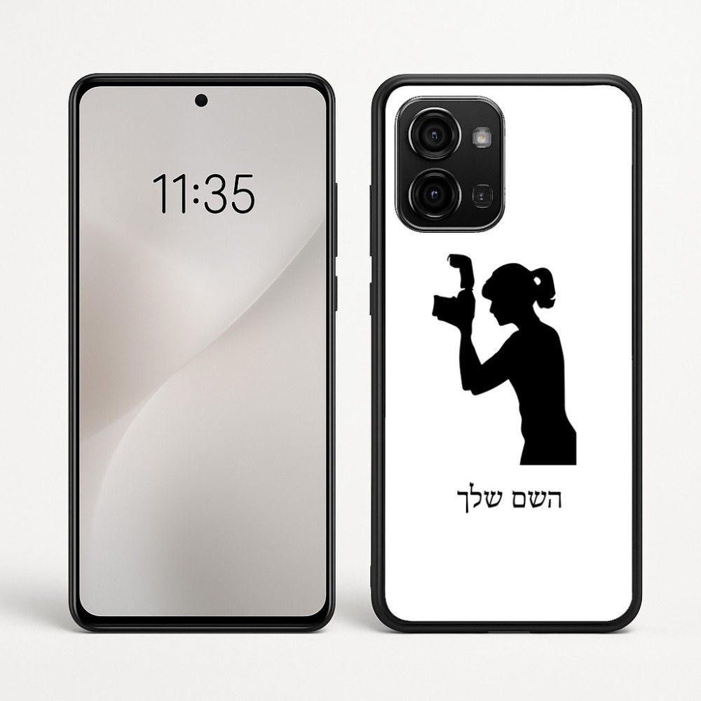 כיסוי בעיצוב אישי עם השם שלך לדגם - Motorola Edge 60 Fusion 5G בעיצוב צלמת - אישה