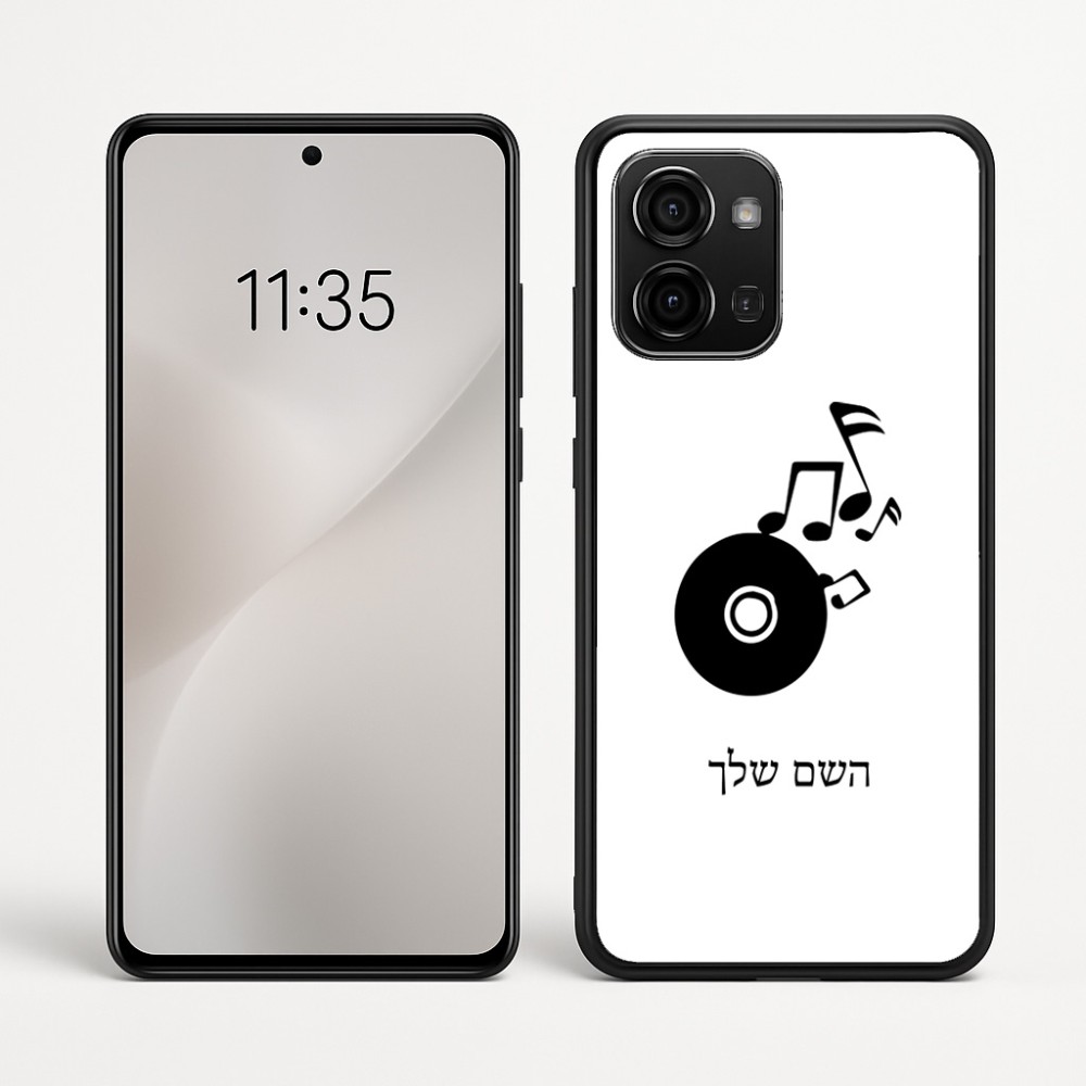 כיסוי בעיצוב אישי עם השם שלך לדגם - Motorola Edge 60 Fusion 5G בעיצוב תקליטור - אזור מוזיקה