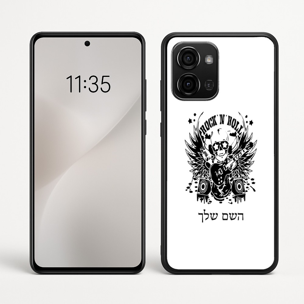 כיסוי בעיצוב אישי עם השם שלך לדגם - Motorola Edge 60 Fusion 5G בעיצוב רוקנרול