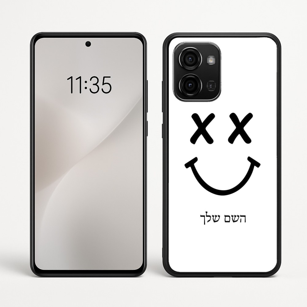 כיסוי בעיצוב אישי עם השם שלך לדגם - Motorola Edge 60 Fusion 5G בעיצוב סמיילי