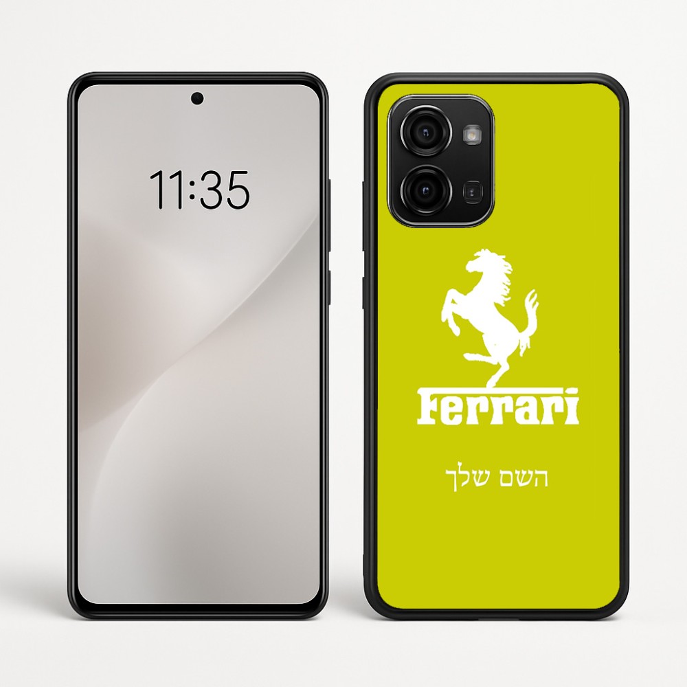 כיסוי בעיצוב אישי עם השם שלך לדגם - Motorola Edge 60 Fusion 5G בעיצוב פרארי