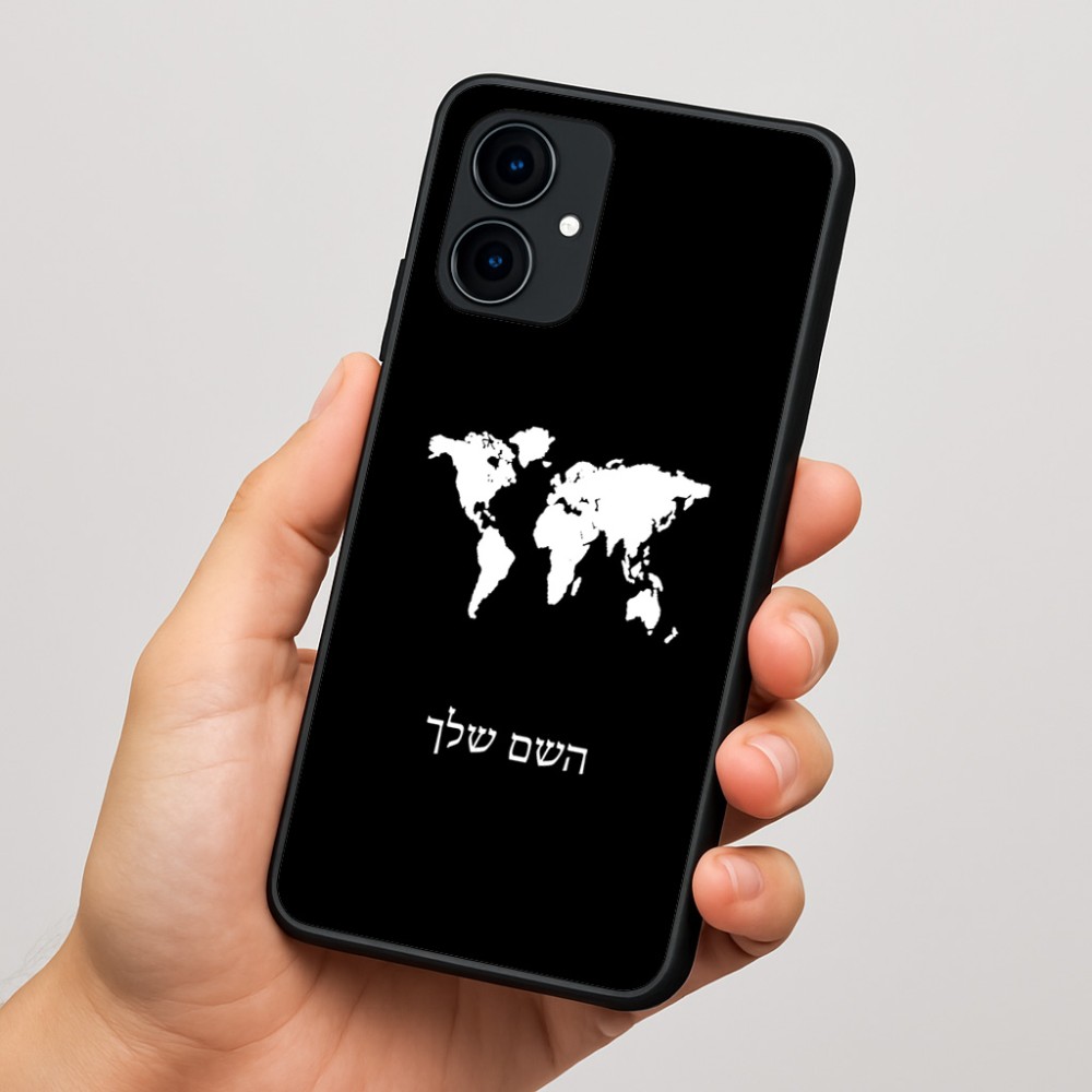 כיסוי בעיצוב אישי עם השם שלך לדגם - Motorola Edge 60 Fusion 5G בעיצוב מפת העולם