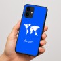 כיסוי בעיצוב אישי עם השם שלך לדגם - Motorola Edge 60 Fusion 5G בעיצוב מפת העולם