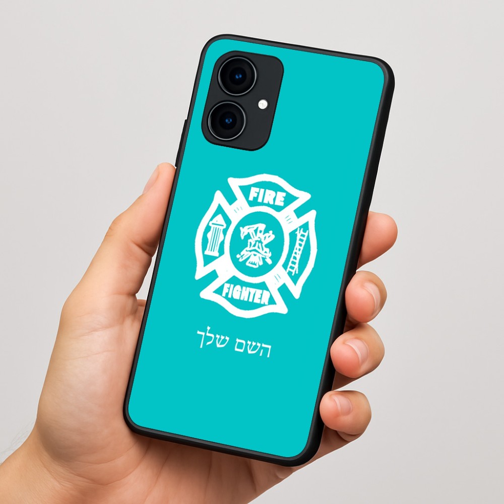 כיסוי בעיצוב אישי עם השם שלך לדגם - Motorola Edge 60 Fusion 5G בעיצוב כבאי - תגית