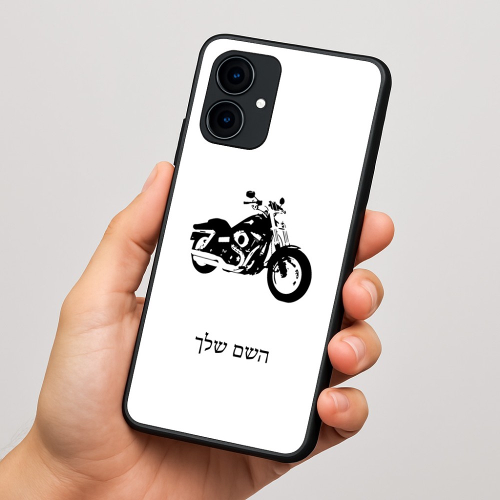 כיסוי בעיצוב אישי עם השם שלך לדגם - Motorola Edge 60 Fusion 5G בעיצוב הארלי-דיווידסון