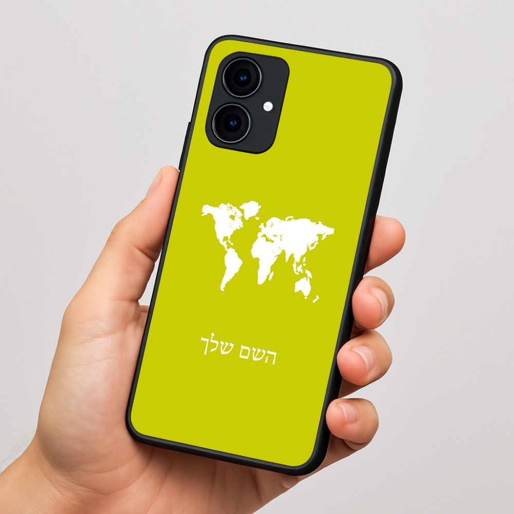 כיסוי בעיצוב אישי עם השם שלך לדגם - Motorola Edge 60 Fusion 5G בעיצוב מפת העולם