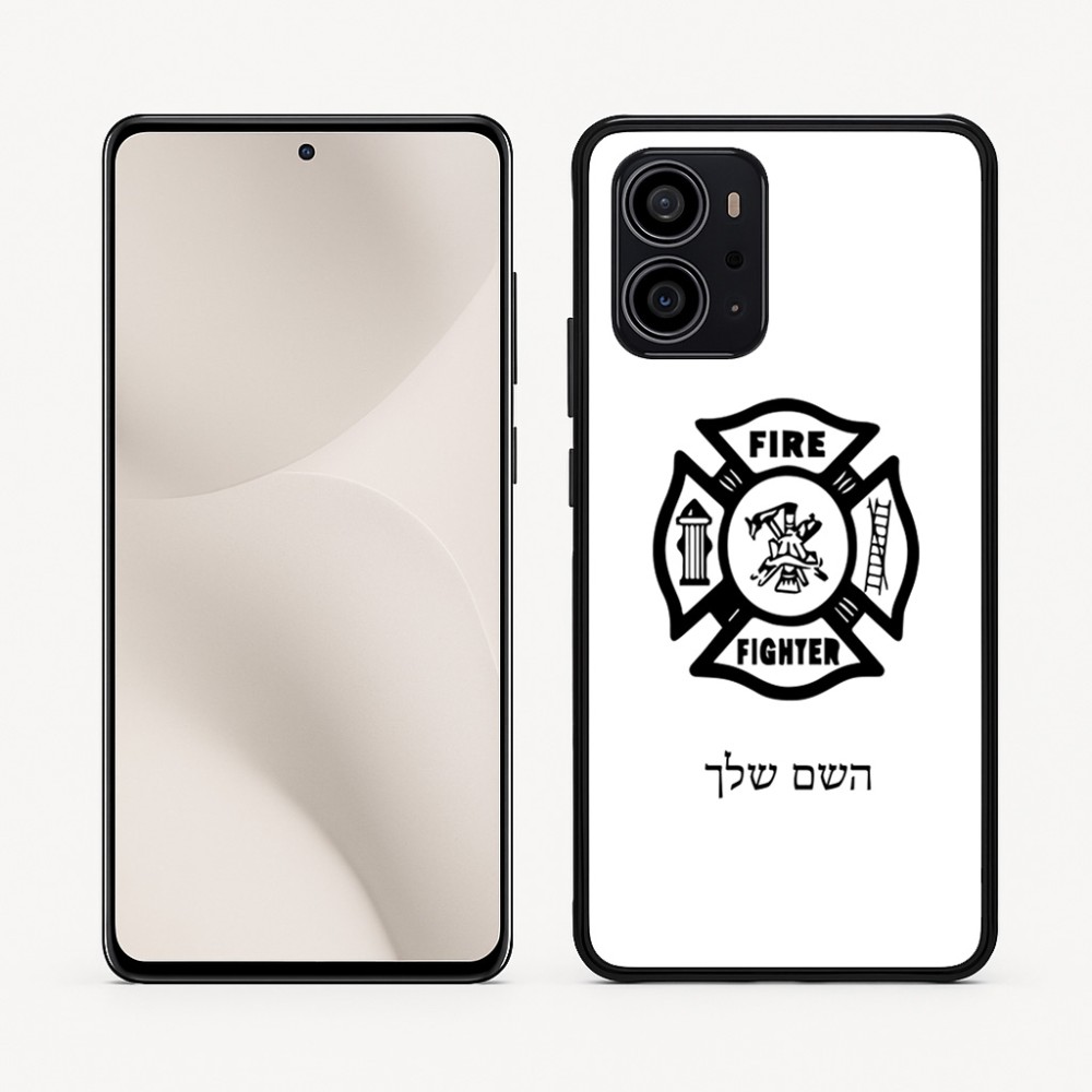 כיסוי בעיצוב אישי עם השם שלך לדגם - Motorola Edge 70 5G בעיצוב כבאי - תגית