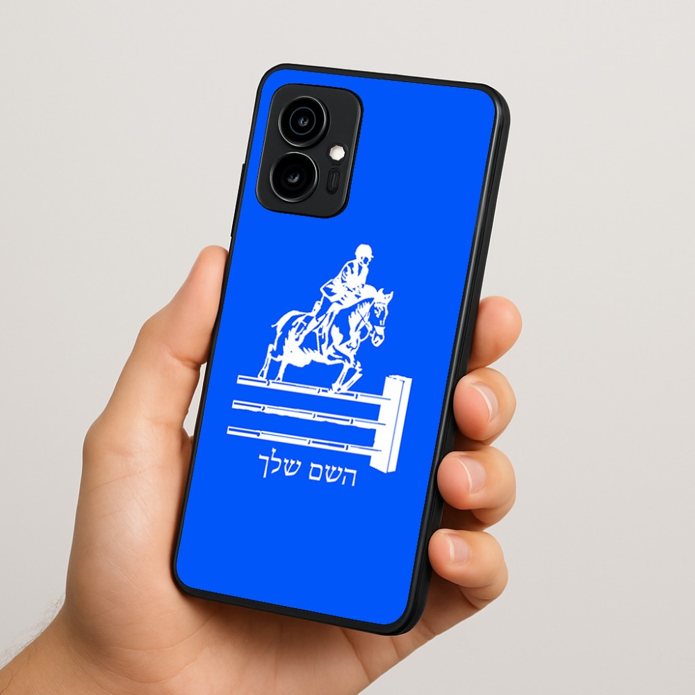 כיסוי בעיצוב אישי עם השם שלך לדגם - Motorola Edge 70 5G בעיצוב רוכב סוסים