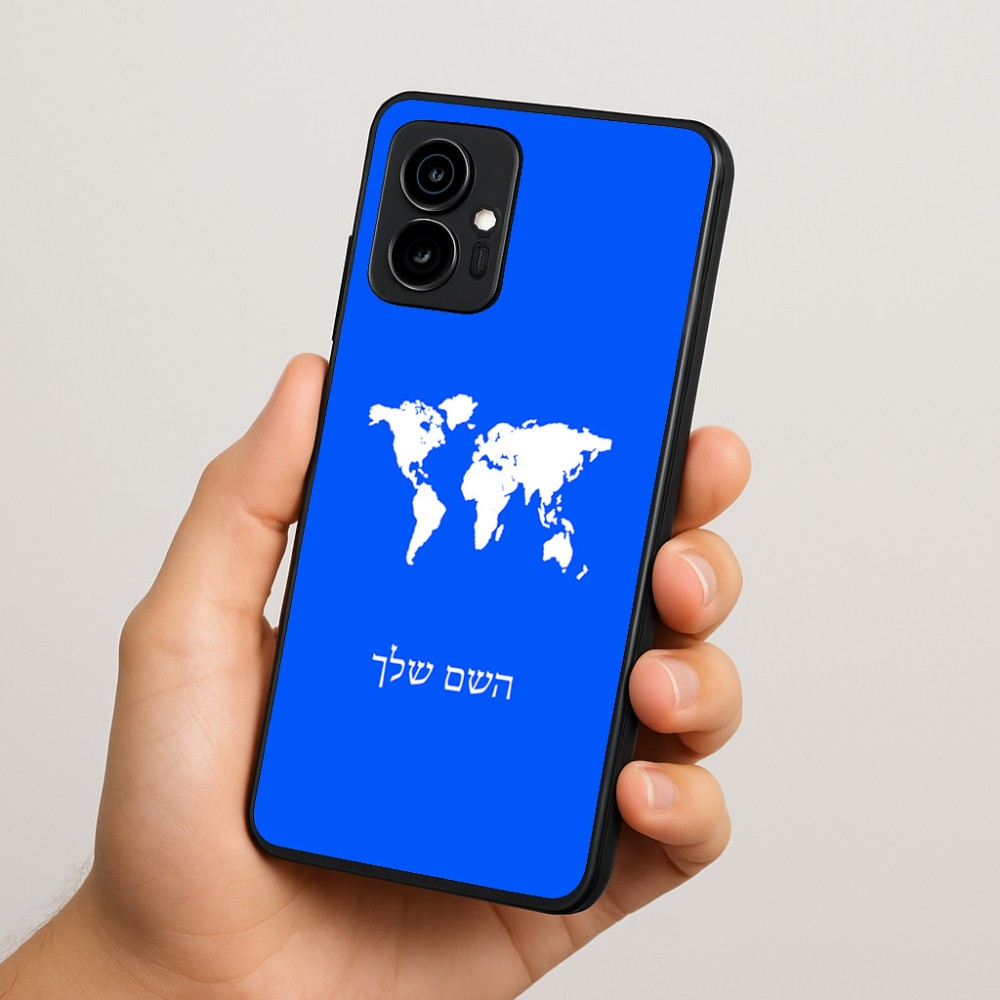 כיסוי בעיצוב אישי עם השם שלך לדגם - Motorola Edge 70 5G בעיצוב מפת העולם
